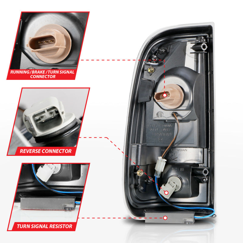 ANZO 2008-2016 Ford F-250 LED Taillights Black Housing Clear Lens (Pair) 311356