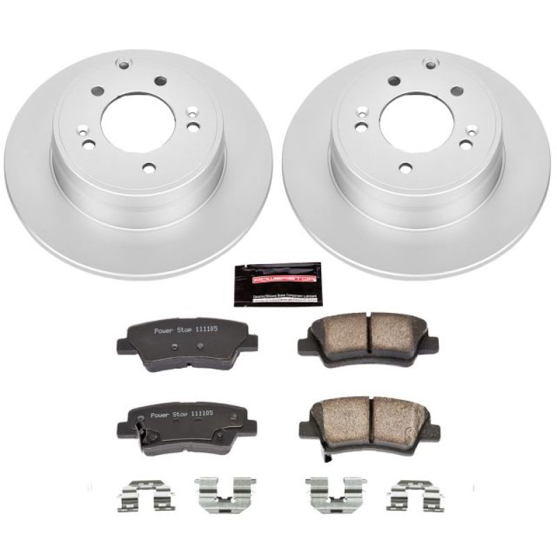Power Stop 12-17 Hyundai Azera Rear Z17 Evolution Geomet Coated Brake Kit CRK5381
