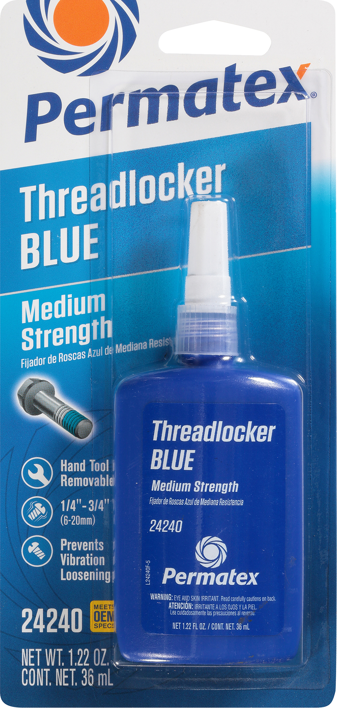 PERMATEXMedium Strength Threadlocker Blue 36 Ml24240