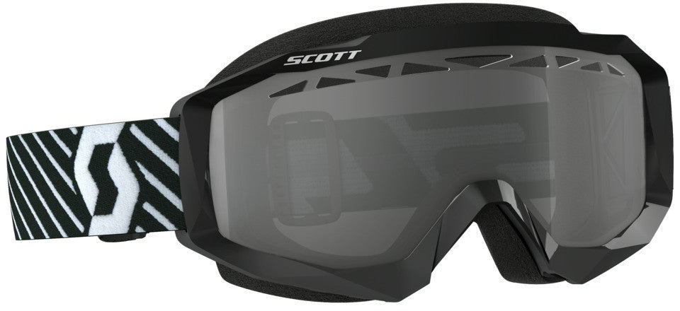 SCOTT Hustle Mx Enduro Goggle Black/White W/Grey Lens 262594-1007328