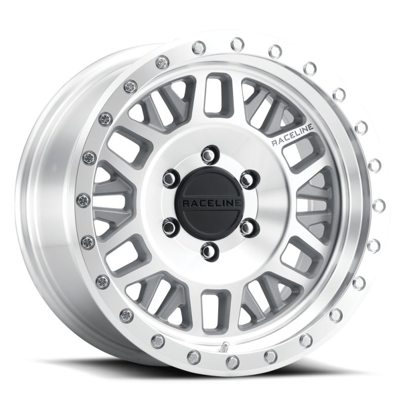 Raceline 951MC Ryno 17x8.5in / 6x139.7 BP / 0mm Offset / 106.1mm Bore - Machined Wheel 951MC-78560-00