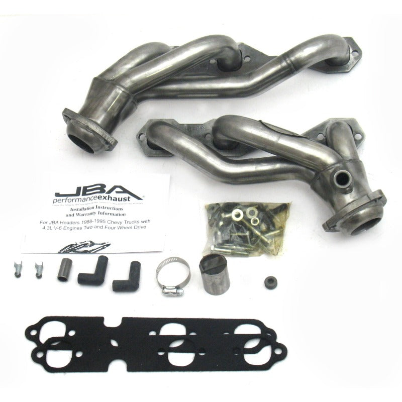 JBA 88-95 GM Truck 4.3L V6 w/o A.I.R. Injection 1-1/2in Primary Raw 409SS Cat4Ward Header 1840S