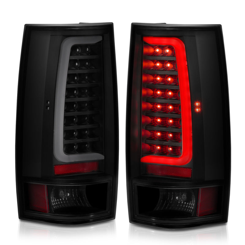 ANZO 2007-2014 Chevy Tahoe LED Taillight Plank Style Black w/Smoke Lens 311322