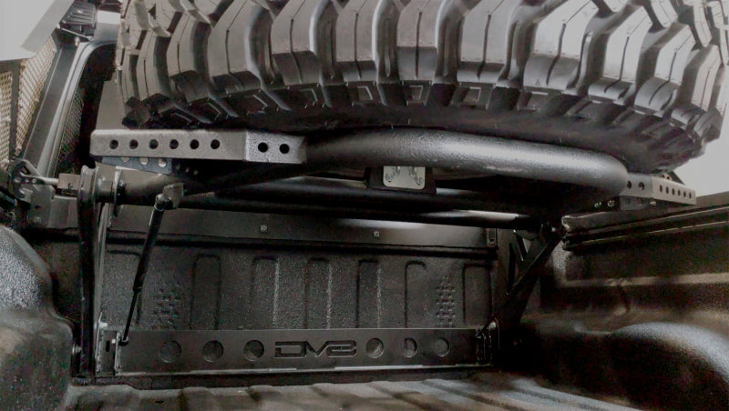 DV8 Offroad 2019+ Jeep Gladiator In-Bed Adjustable Tire Carrier TCGL-01