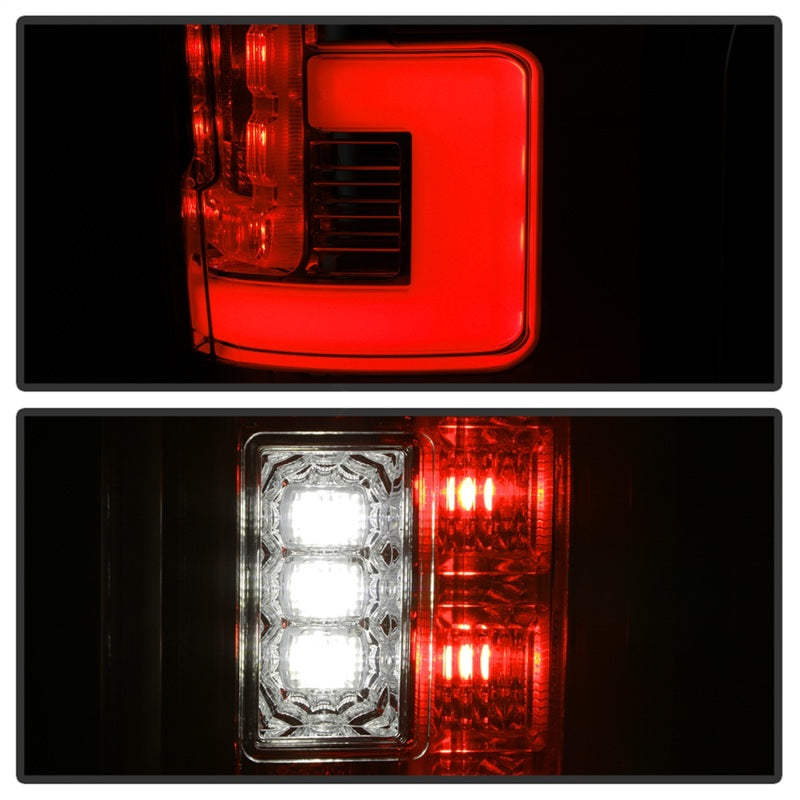 Spyder 17-18 Ford F-250 SD (w/Blind Spot Sensor) LED Tail Lights - Red Clr (ALT-YD-FS17BS-LED-RC) 5085634
