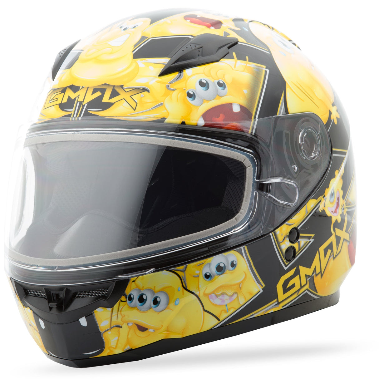 GMAX Gm-49y Snow Helmet Attack Black/Yellow Ym G2494231 TC-4