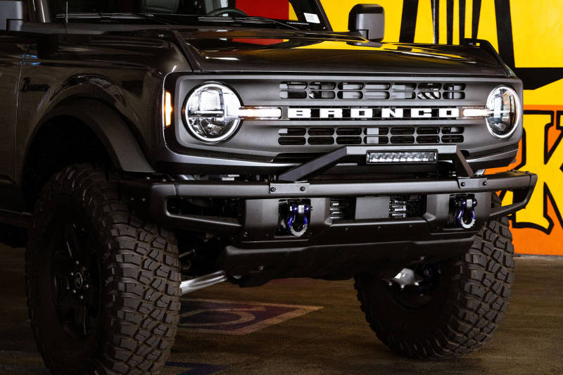 DV8 Offroad 21-22 Ford Bronco Factory Modular Front Bumper Bull Bar LBBR-04