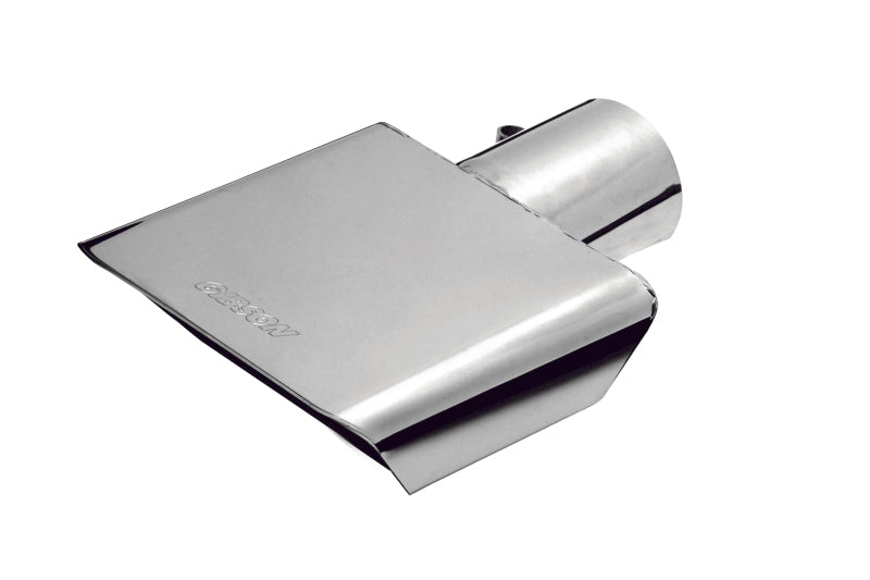 Gibson Rectangle Sport Tip - Center - 6x2.75in OD/2.5in Inlet/9.5in Length - Stainless 500432