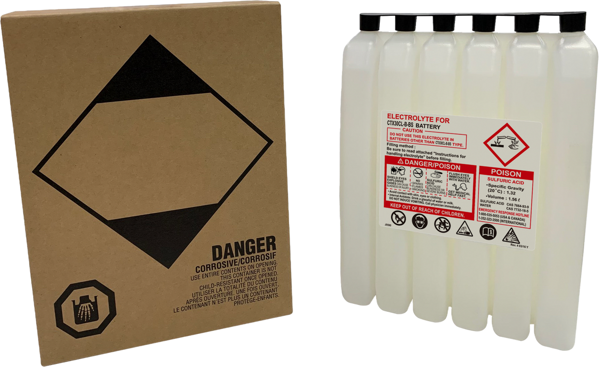 FIRE POWER Sealed Battery Electrolyte Pack 1560cc 1560CC CTX