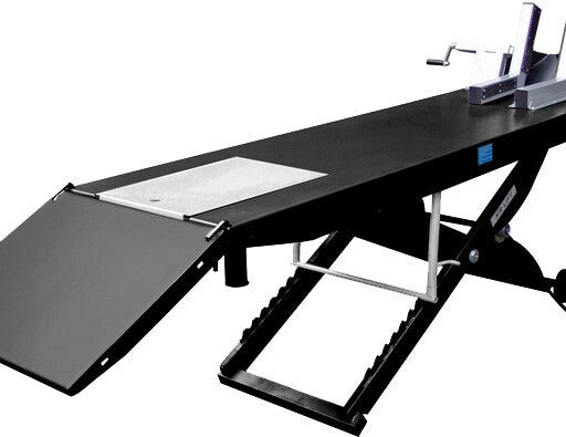 IDEAL Pneumatic Motorcycle Lift W/ Rear Drop Panel 1000 Lbs. M-1000C-BLK