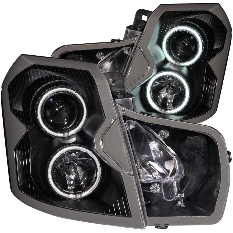 ANZO 2003-2007 Cadillac Cts Projector Headlights w/ Halo Black (CCFL) 121417