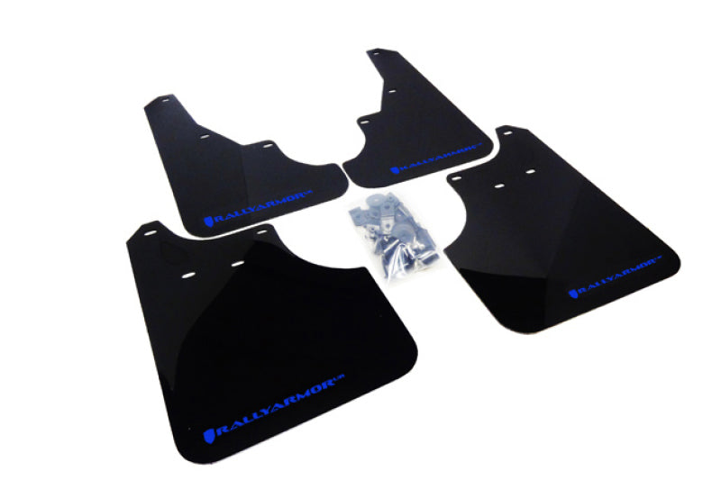 Rally Armor 09-13 Subaru Forester Black UR Mud Flap w/ Blue Logo MF11-UR-BLK/BL