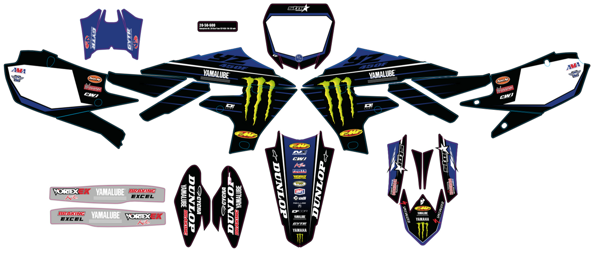 D-COR Graphic Kit 20 Star Yam Yz 450 (18-20) 10-50-600