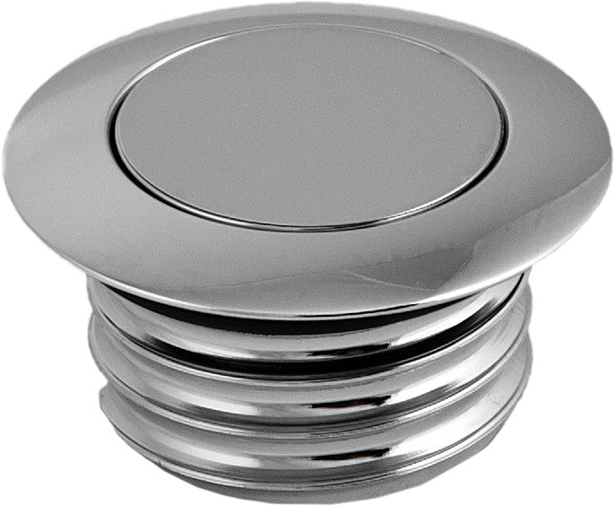 HARDDRIVE Gas Cap Pop-Up Screw-In Smooth Vented Chrome 03-0328-A