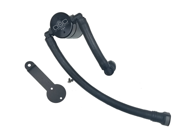 J&L 05-10 Ford Mustang V6 Passenger Side Oil Separator 3.0 - Black Anodized 3017P-B
