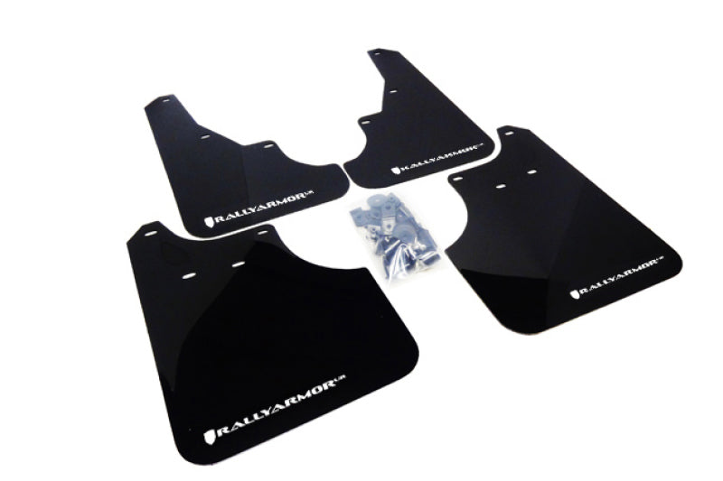 Rally Armor 09-13 Subaru Forester Black UR Mud Flap w/ White Logo MF11-UR-BLK/WH