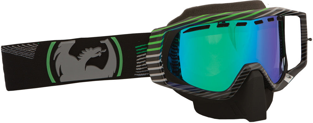DRAGON Vendetta Goggle Linear Green W/Green Ion. Lens 722-1724