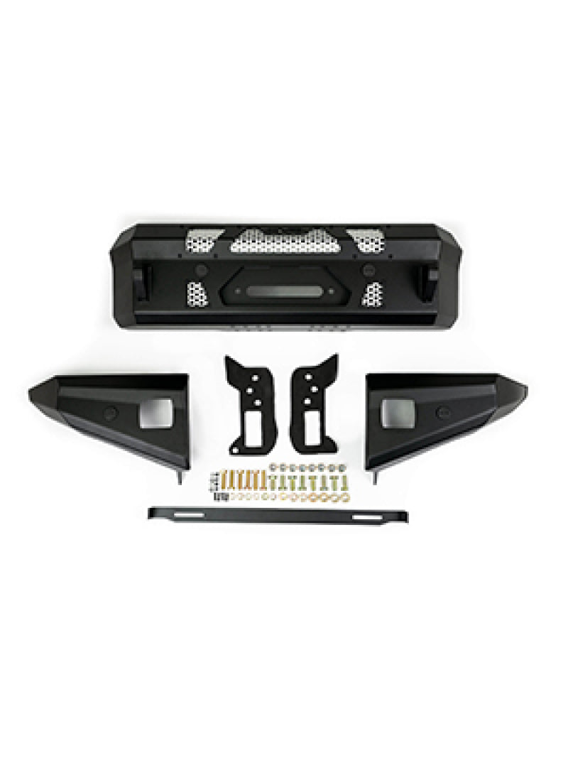 DV8 Offroad 2021+ Ford Bronco Front Bumper Winch Capable w/ Optional Bull Bar/Aux Light Opening FBBR-01