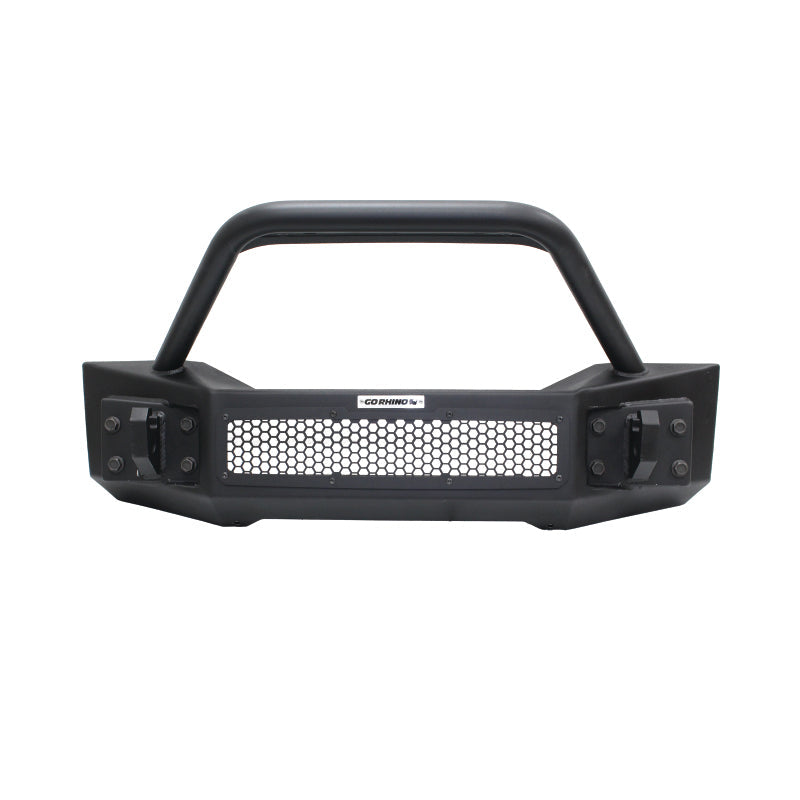 Go Rhino 07-20 Jeep Wrangler JL/JLU/JK/JKU/Gladiator JT Rockline Front Stubby Bumper w/ Overrider 331101T
