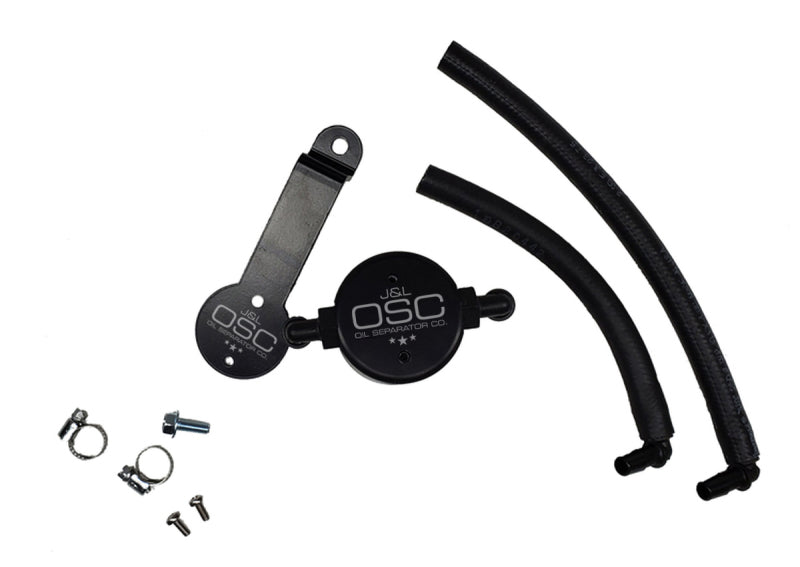 J&L 16-23 Toyota Tacoma 3.5L Driver Side Oil Separator 3.0 - Black Anodized 3104D-B