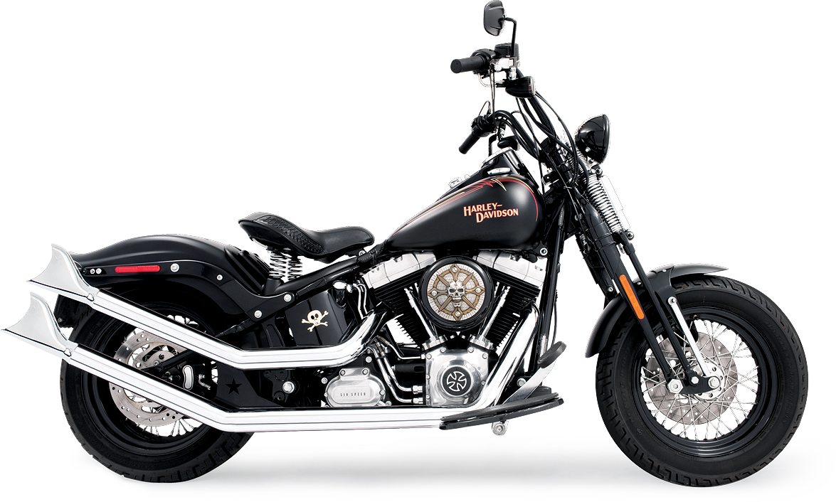 FREEDOM Upsweep W/Fishtails Chrome `86-17 Softail HD00264