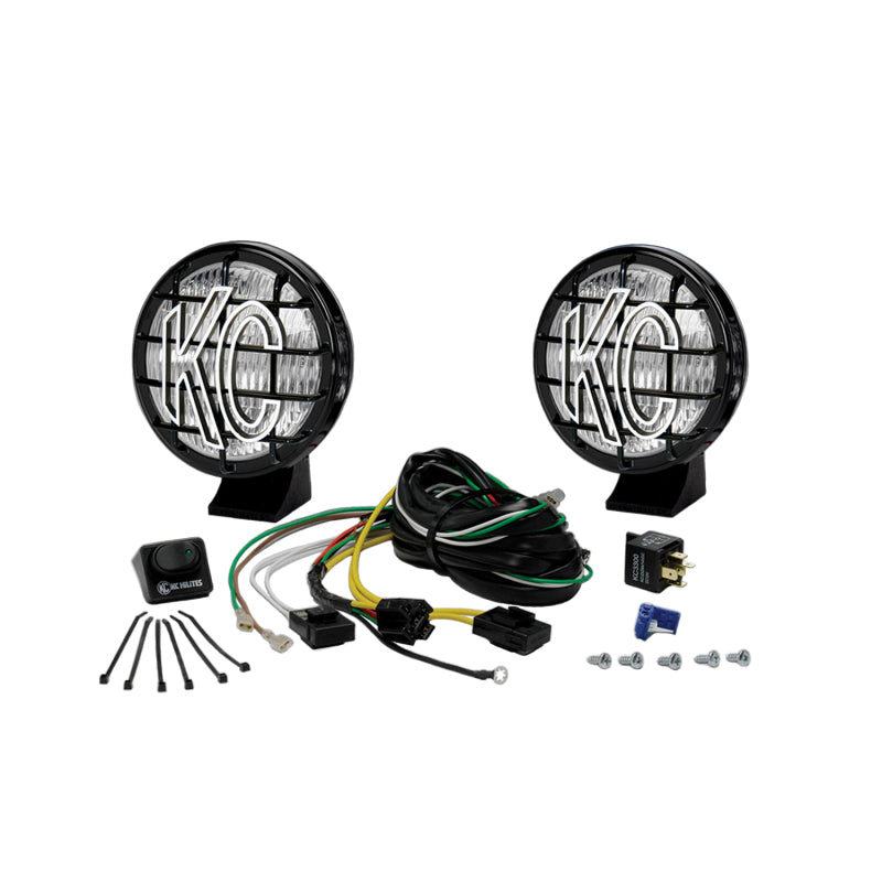 KC HiLiTES Apollo Pro 5in. Halogen Light 55w Fog Beam (Pair Pack System) - Black 452