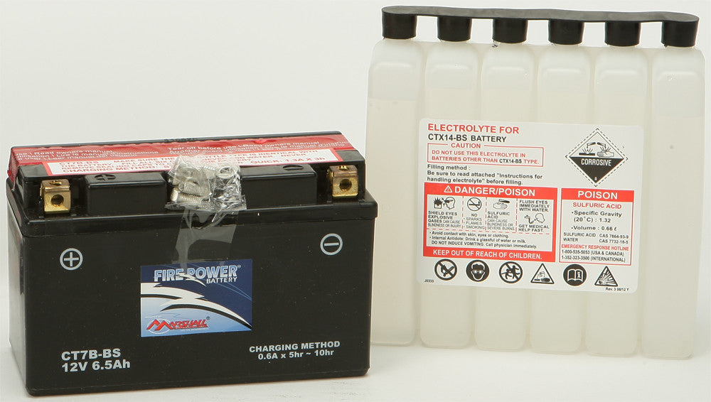MARSHALLSBattery Maint Free Ct7b- Bs Fire PowerCT7B-BS~MAR