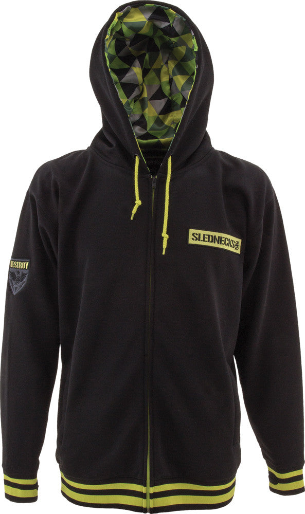 SLEDNECKS Destroy Zip Hoodie Black X 510015