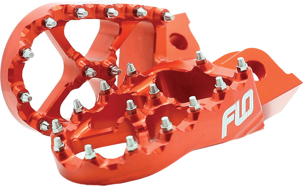 FLO MOTORSPORTS Pro Series Foot Pegs Orange FPEG-795-4ORG