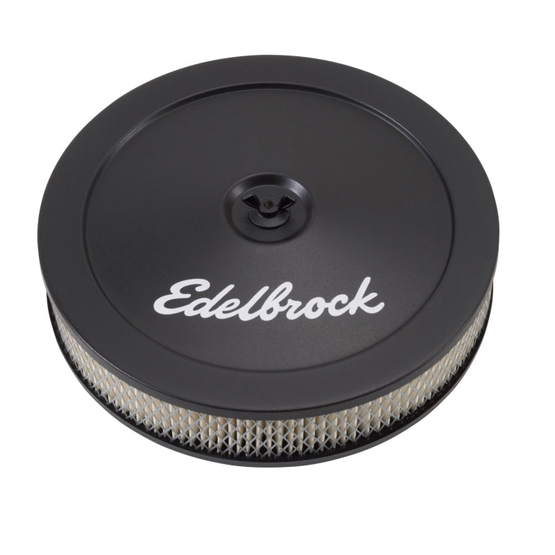Edelbrock Air Cleaner Pro-Flo Series Round Steel Top Paper Element 10In Dia X 3 5In Black 1203