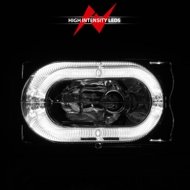 ANZO 88-98 Chevrolet C1500 Crystal Headlights Chrome Housing w/ Signal and Side Marker Lights 111508