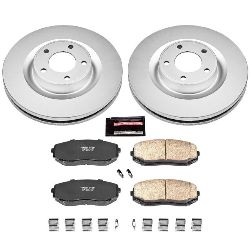 Power Stop 07-15 Ford Edge Front Z17 Evolution Geomet Coated Brake Kit CRK3057