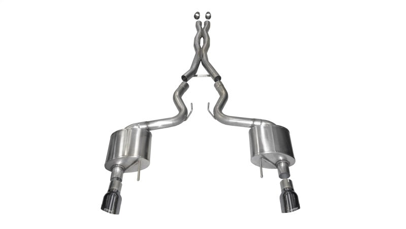Corsa 15-17 Ford Mustang GT Coupe 5.0L 3in Xtreme Cat-Back Exhaust Dual Rear Exit w/ Gun Metal Tips 14328GNM