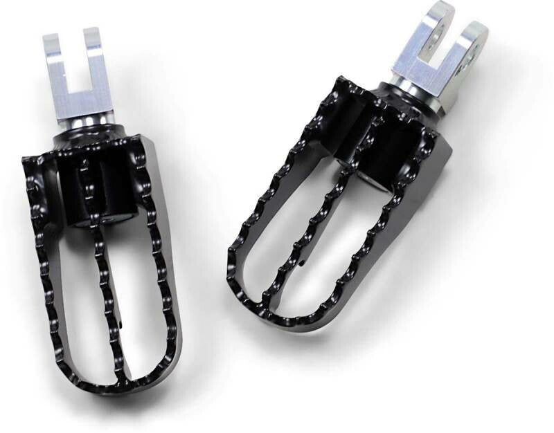 BURLY BRAND Mx Style Pass Foot Pegs Tri Black B13-1006B