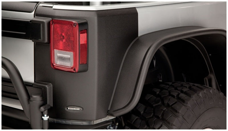Bushwacker 07-18 Jeep Wrangler Trail Armor Rear Corners - Black 14009