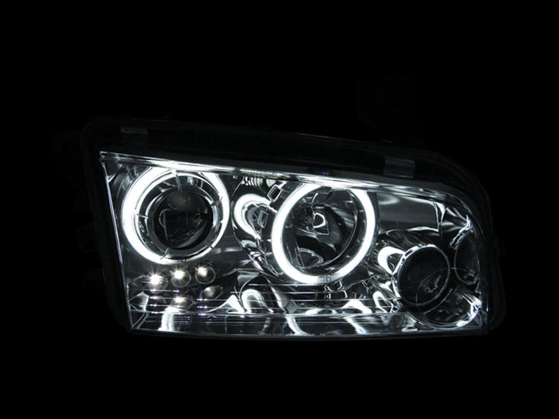 ANZO 2006-2010 Dodge Charger Projector Headlights w/ Halo Chrome (CCFL) 121218