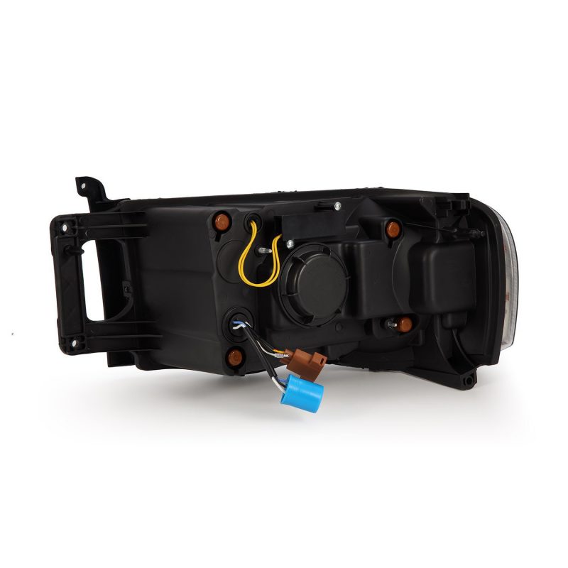 AlphaRex 02-05 Dodge Ram 1500 NOVA LED Proj Headlights Plank Style Blk w/Activ Light/Seq Signal 880564