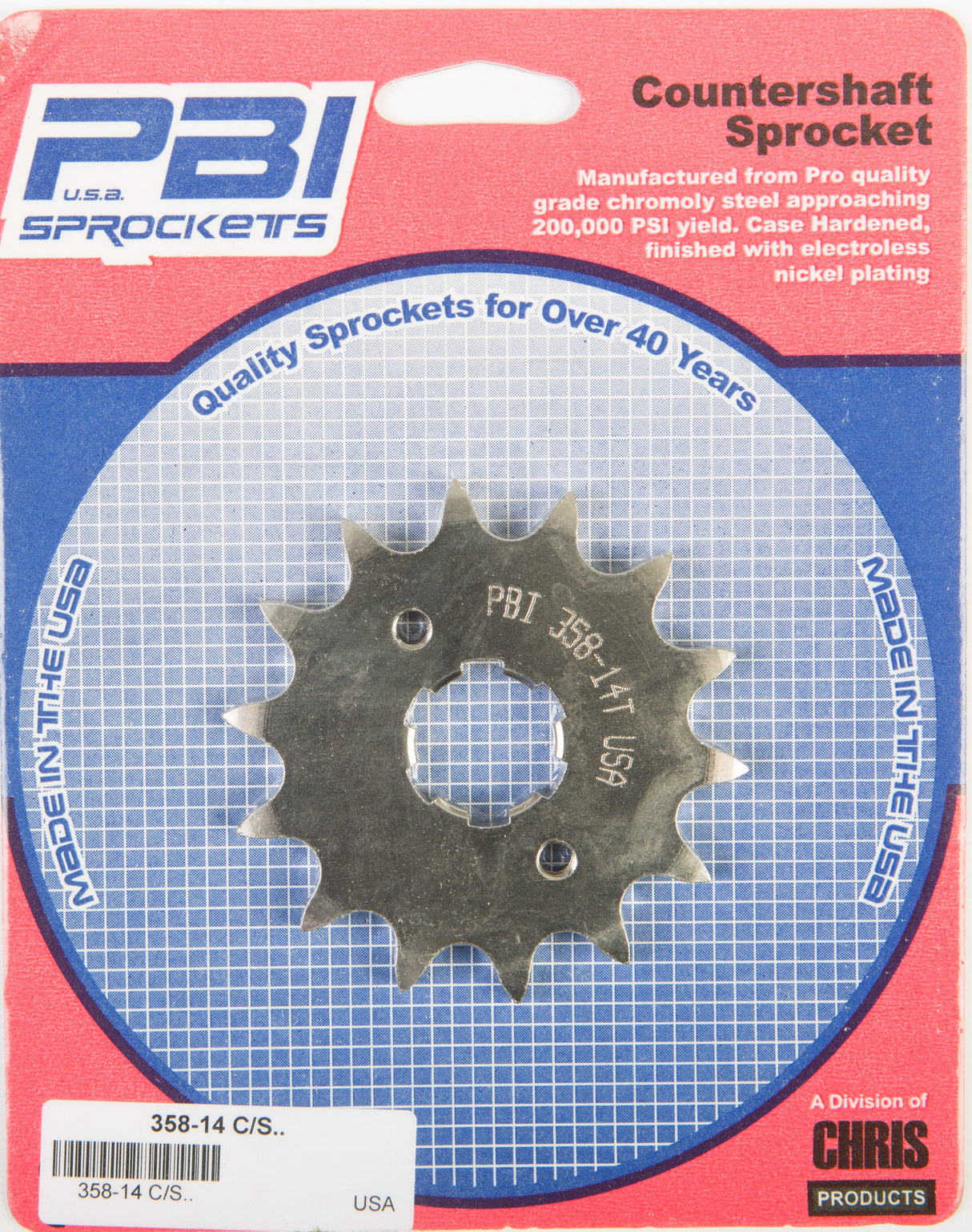 PBIFront Cs Sprocket Steel 14t-520 Hon358-14