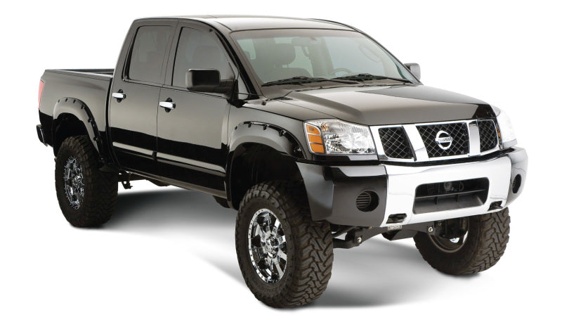 Bushwacker 04-15 Nissan Titan Pocket Style Flares 4pc 67.1/78.9/84/96in - Black 70907-02