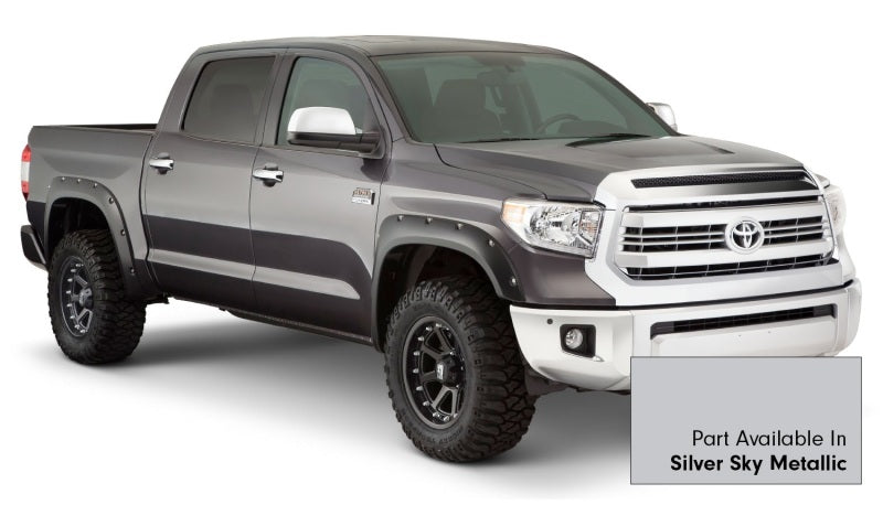 Bushwacker 16-18 Toyota Tundra Fleetside Pocket Style Flares 4pc 66.7/78.7/97.6in Bed - Silver Sky 30918-53