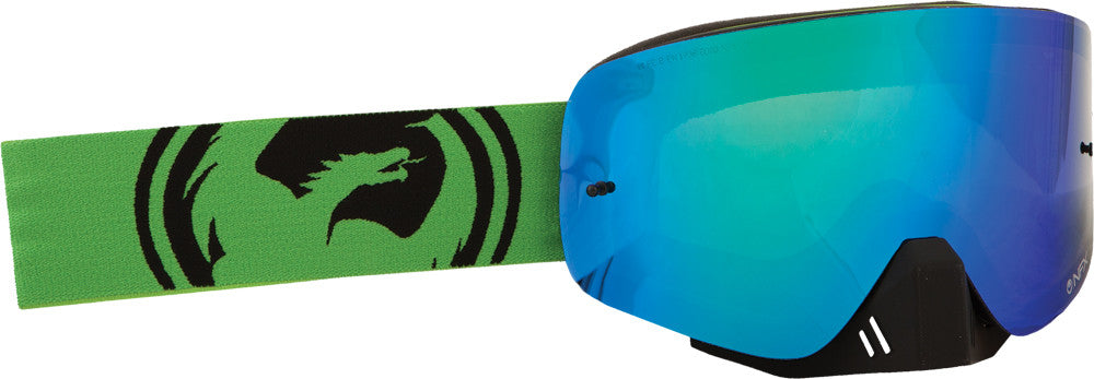 DRAGON Nfx Goggle Green Black Split W/Green Ion Lens 722-1510