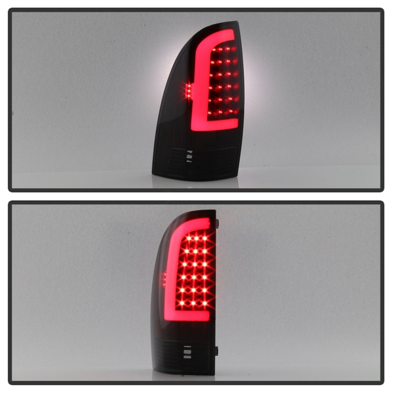 xTune 05-15 Toyota Tacoma (Excl LED Tail Lights) LED Tail Lights - Blk Smk (ALT-ON-TT05-LBLED-BSM) 9038556