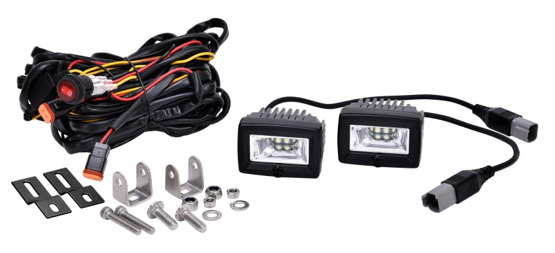 KC HiLiTES C-Series C2 LED 2in. Backup Area Flood Light 20w (Pair Pack System) - Black 519