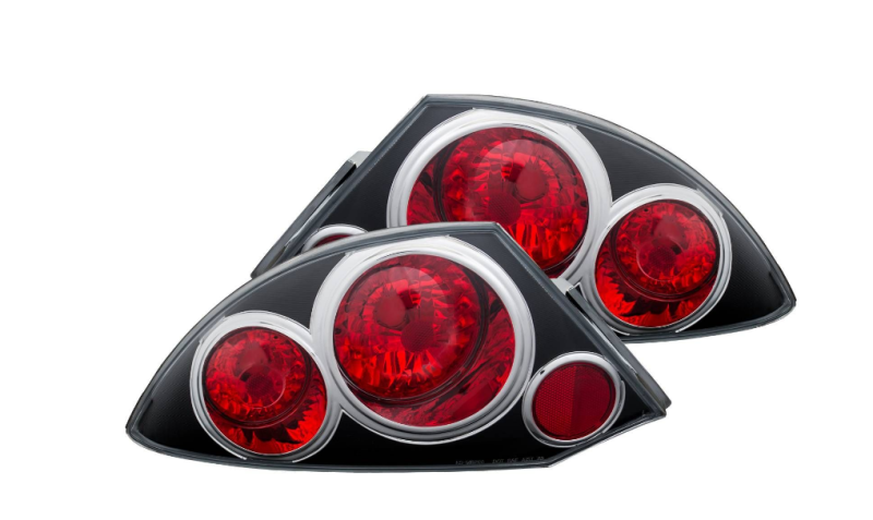 ANZO 2000-2005 Mitsubishi Eclipse Taillights Black 221081