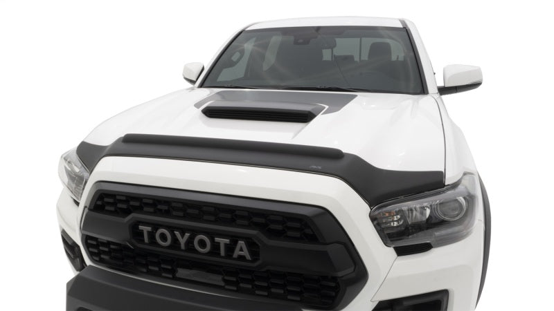 AVS 16-18 Toyota Tacoma Aeroskin II Textured Low Profile Hood Shield - Black 436079