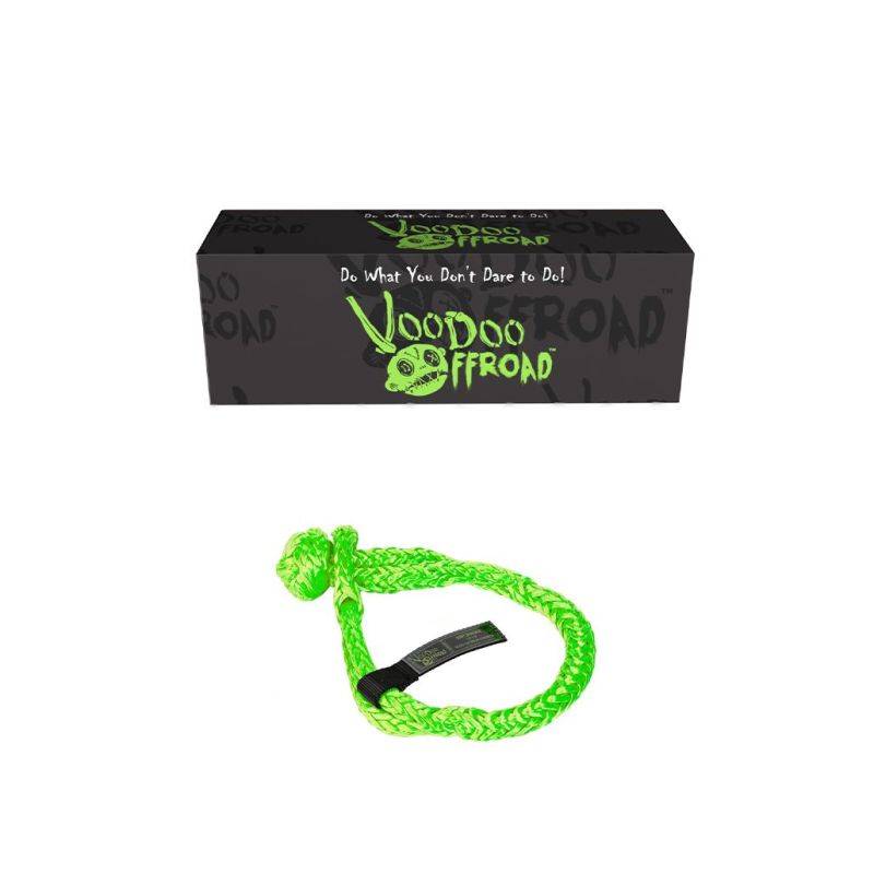 Voodoo Offroad 2.0 Santeria Series 1/2in x 8in Winch Soft Shackle - Green 1500001A
