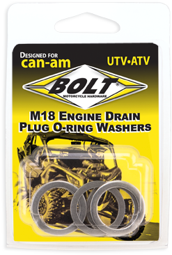 BOLT Engine Drain Plug Wshr M18x24 Aluminum 5pk CAN-ALM18
