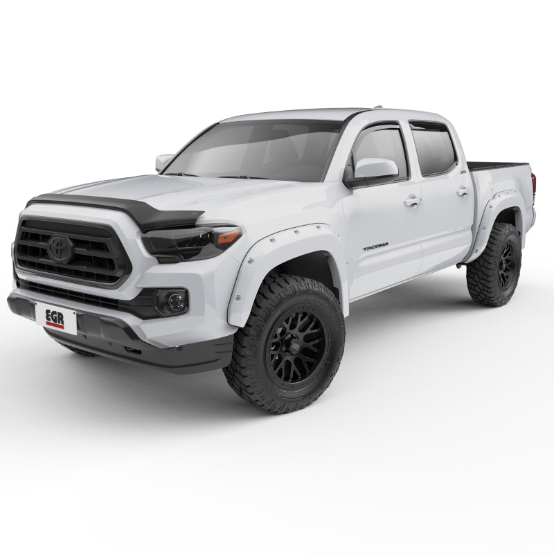 EGR 16+ Toyota Tacoma w/Mudflap Bolt-On Look Color Match Fender Flares - Set - Super White 795084-040