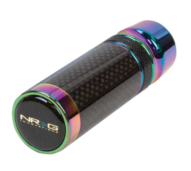 NRG Slimboy Adjustable Shift Knob (M10X1.25) Nissan / Mazda / Toyota - Carbon Fiber / Neochrome SK-580BC/MC-1