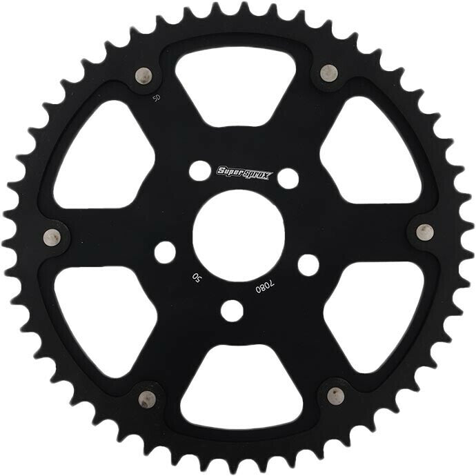 SUPERSPROX Rear Stealth Sprocket Alu/Stl 48t-530 Blk Hd RST-7080-48-BLK